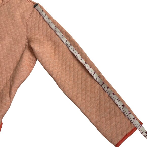 Marine Layer Womens Quilted Snap Pullover Jacket X-Large Peach & Navy nwot - Picture 10 of 12